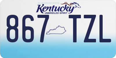 KY license plate 867TZL