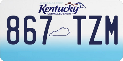 KY license plate 867TZM