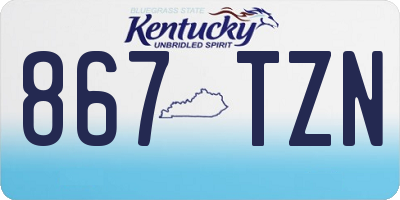 KY license plate 867TZN