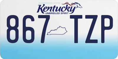 KY license plate 867TZP