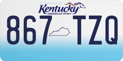 KY license plate 867TZQ