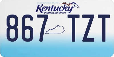 KY license plate 867TZT