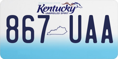 KY license plate 867UAA