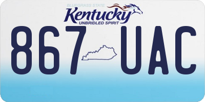 KY license plate 867UAC