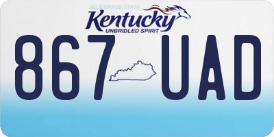 KY license plate 867UAD