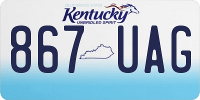 KY license plate 867UAG