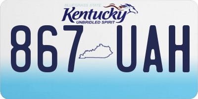 KY license plate 867UAH