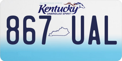 KY license plate 867UAL