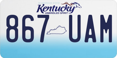 KY license plate 867UAM