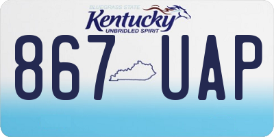 KY license plate 867UAP