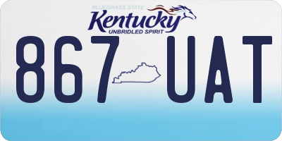 KY license plate 867UAT