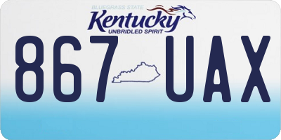 KY license plate 867UAX