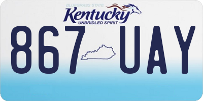 KY license plate 867UAY