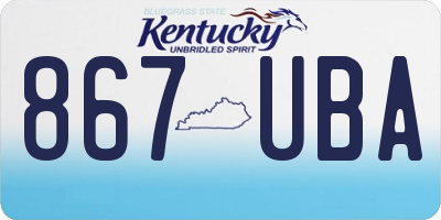 KY license plate 867UBA