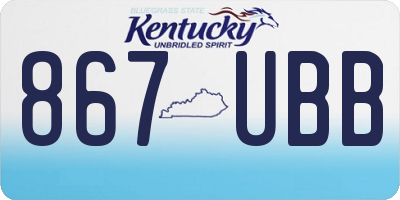 KY license plate 867UBB