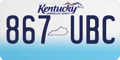 KY license plate 867UBC