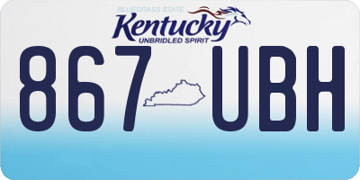 KY license plate 867UBH