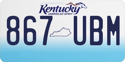 KY license plate 867UBM