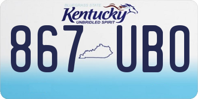 KY license plate 867UBO