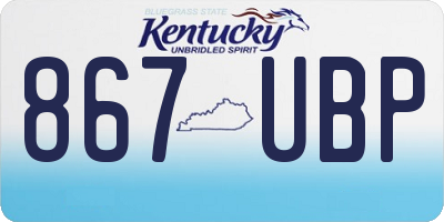 KY license plate 867UBP