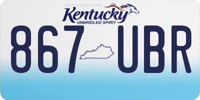 KY license plate 867UBR