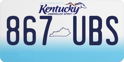 KY license plate 867UBS