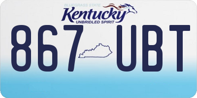 KY license plate 867UBT