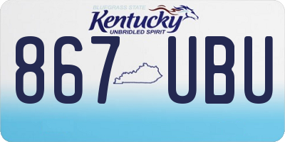 KY license plate 867UBU
