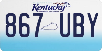 KY license plate 867UBY