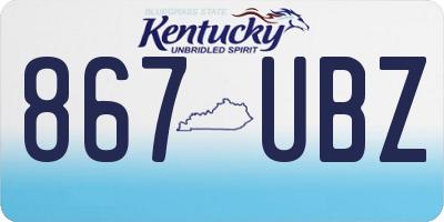 KY license plate 867UBZ