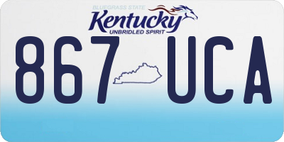 KY license plate 867UCA