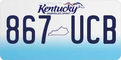 KY license plate 867UCB