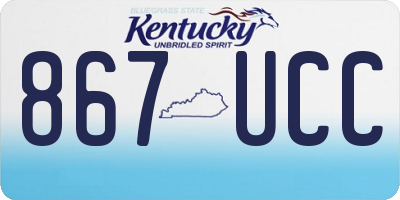 KY license plate 867UCC