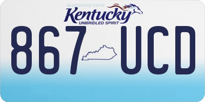 KY license plate 867UCD