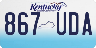 KY license plate 867UDA