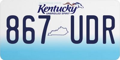 KY license plate 867UDR