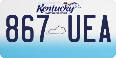 KY license plate 867UEA