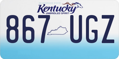 KY license plate 867UGZ
