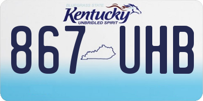 KY license plate 867UHB