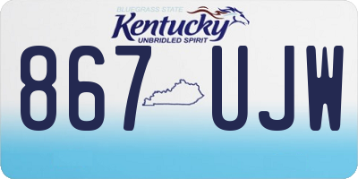 KY license plate 867UJW