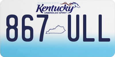KY license plate 867ULL