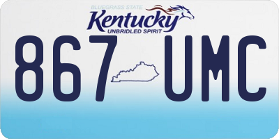 KY license plate 867UMC