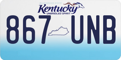 KY license plate 867UNB