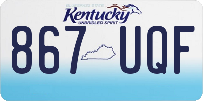 KY license plate 867UQF