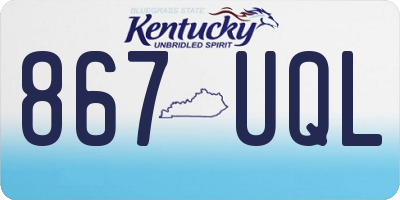 KY license plate 867UQL