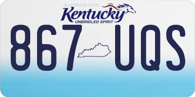 KY license plate 867UQS
