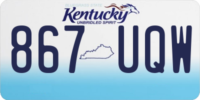 KY license plate 867UQW