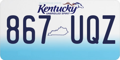 KY license plate 867UQZ