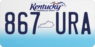 KY license plate 867URA