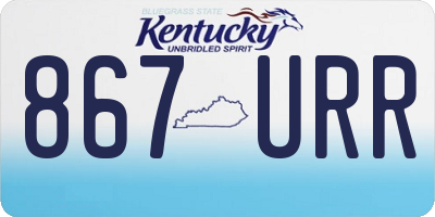 KY license plate 867URR
